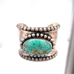 Sterling turquoise cuff by Pat Areias
